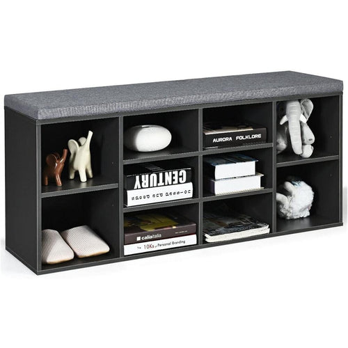 10-Cube Shoe Storage Bench
