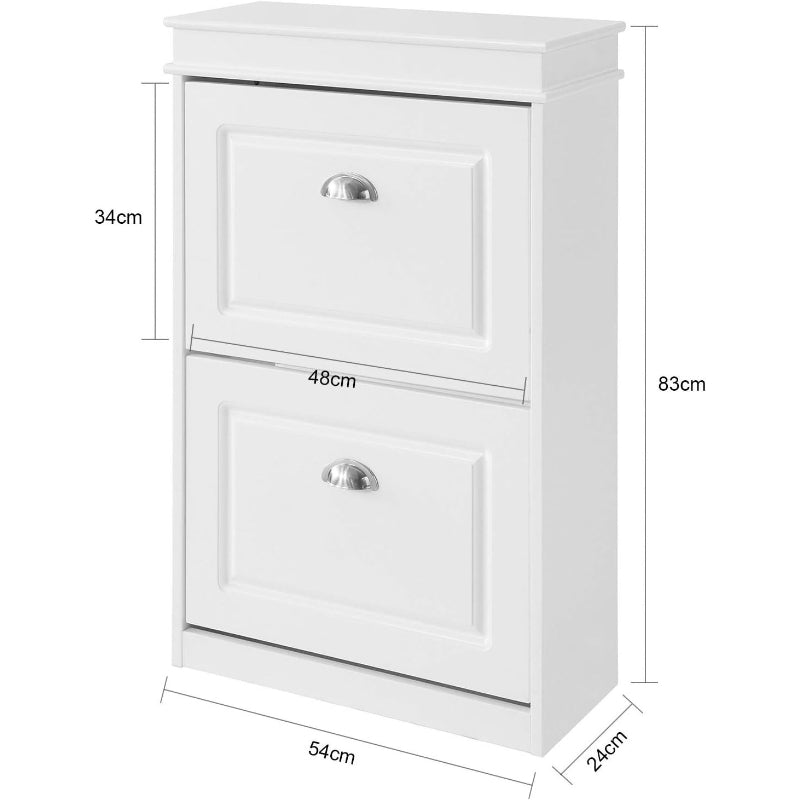 White Shoe Storage Bench