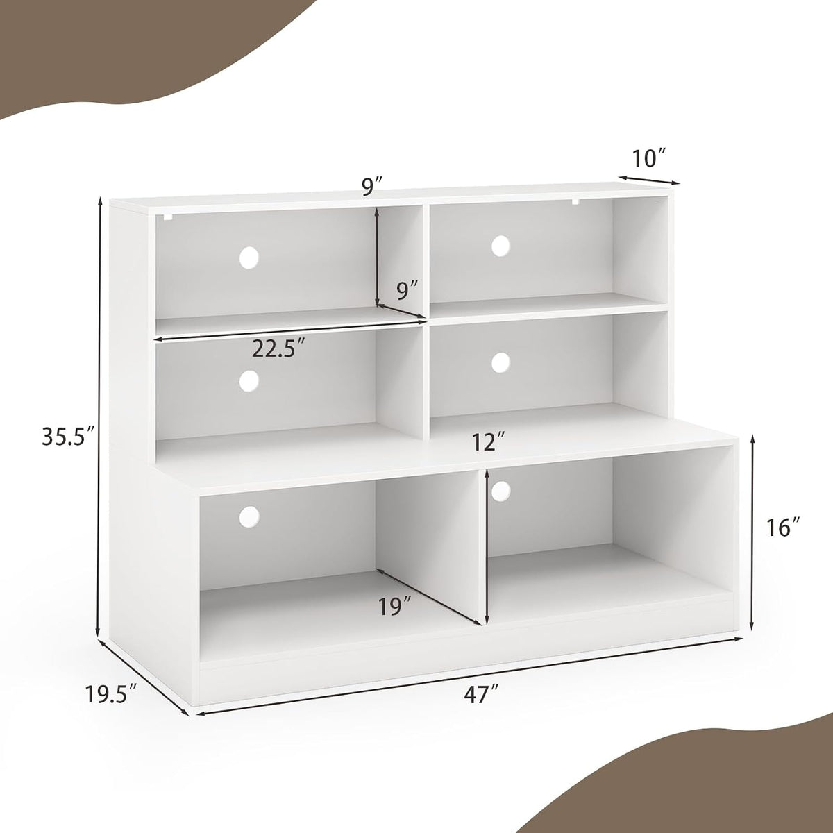 6-Cube Shoe Storage Bench