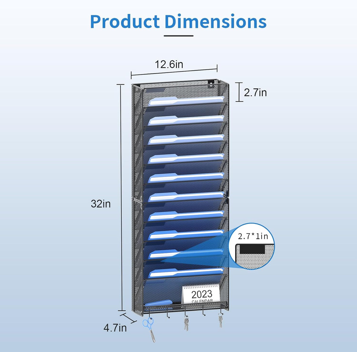 12-Tier Wall File Organizer
