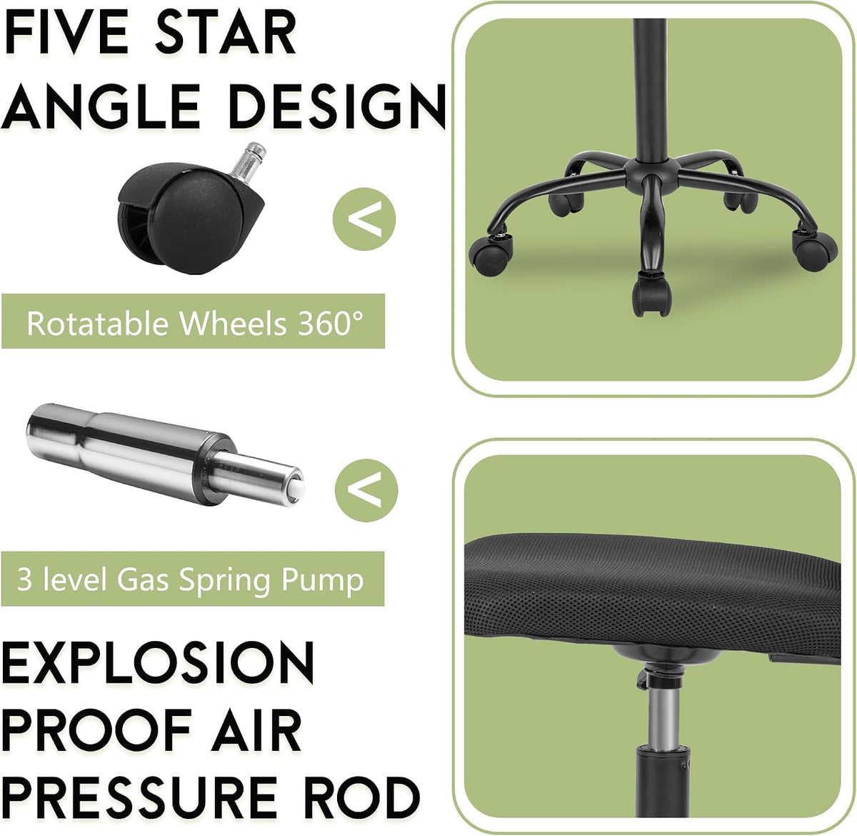 Armless Office Chair