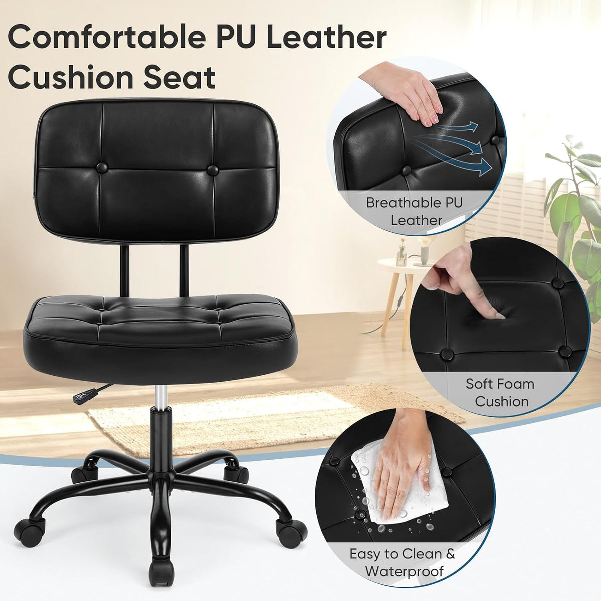 Armless Desk Chair