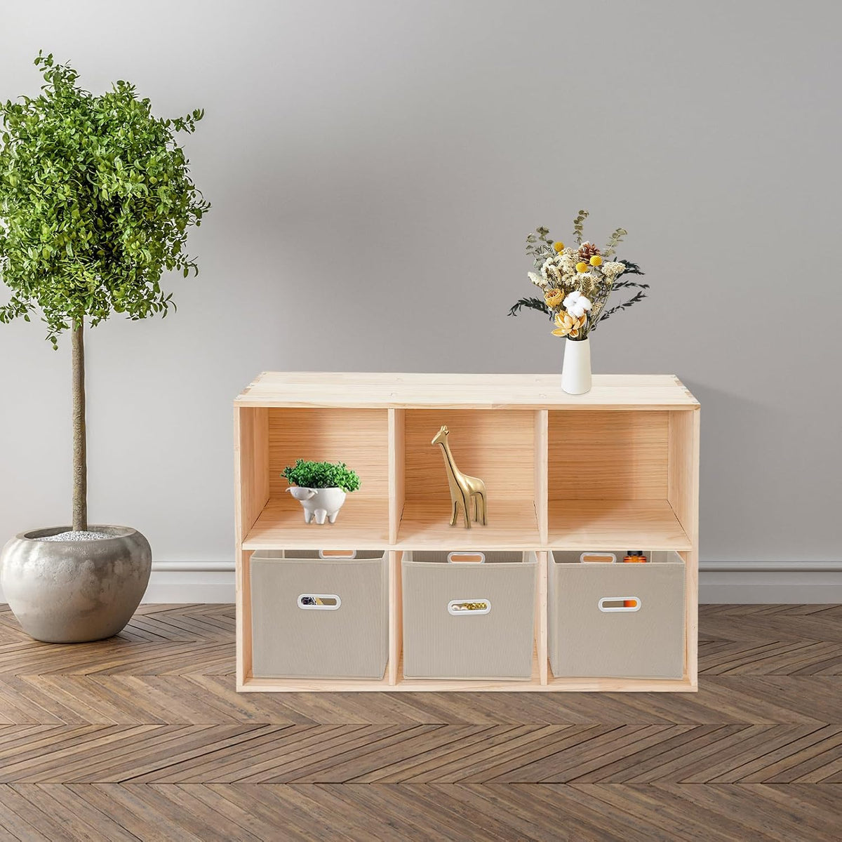 6-Cube Kids Storage Bench