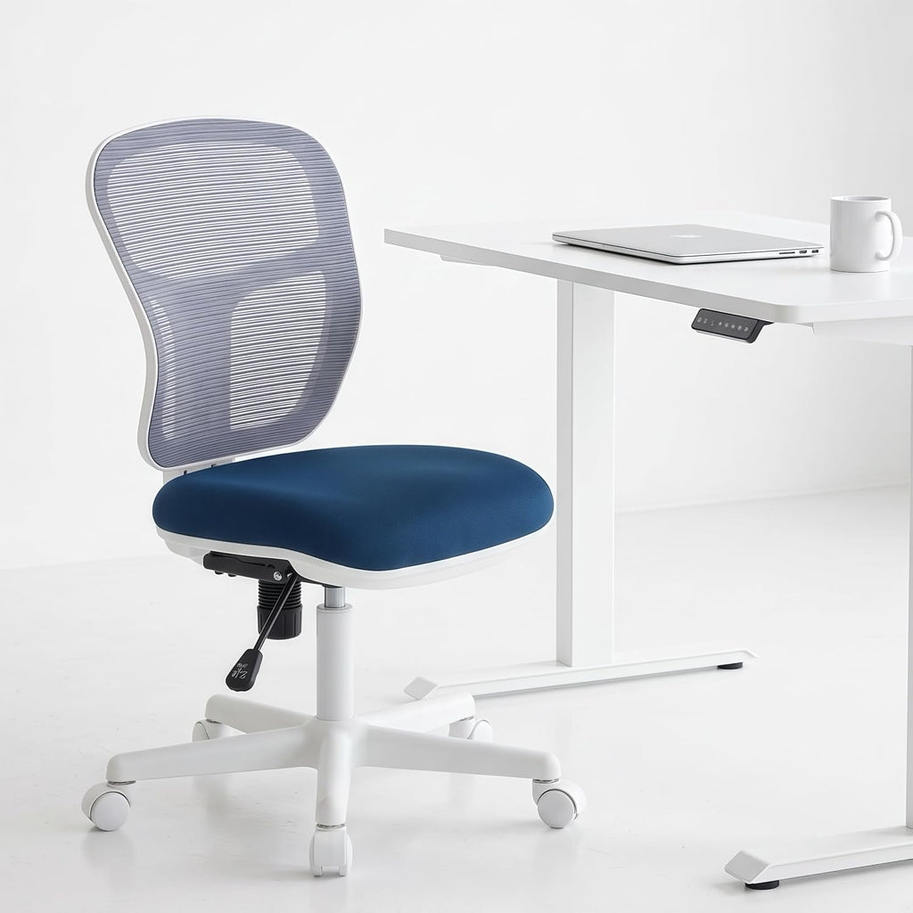 Small Armless Swivel Desk Chair