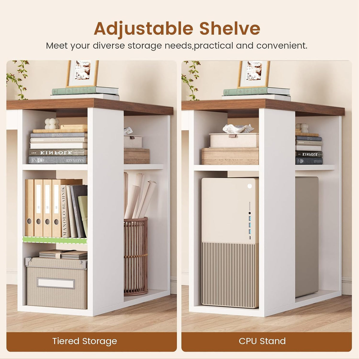 55.1" Farmhouse 3-Drawer Office Desk