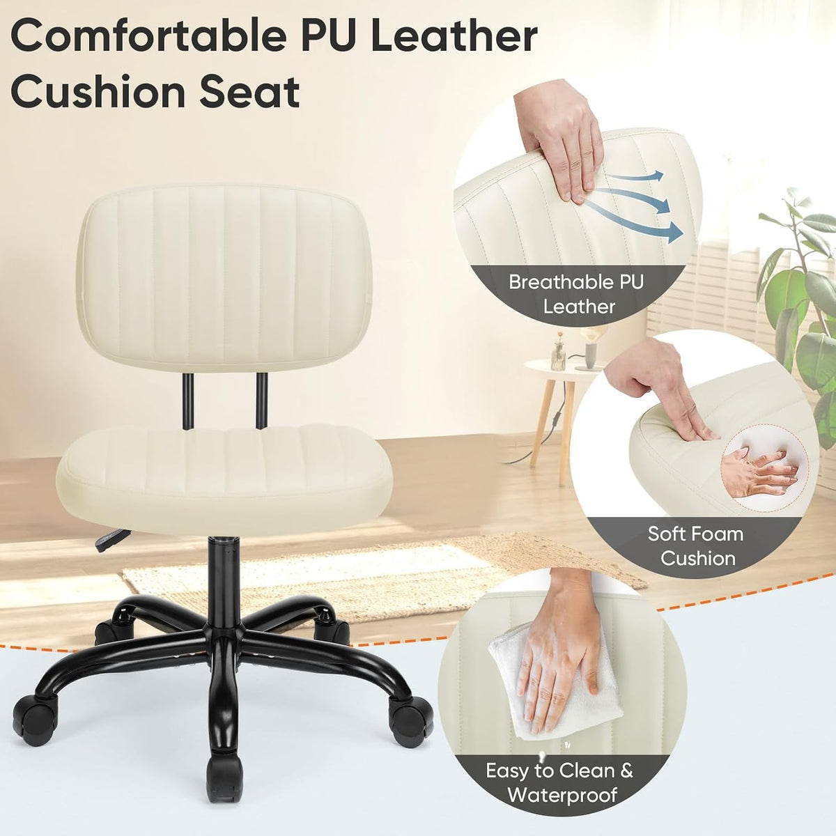 Armless Office Chair