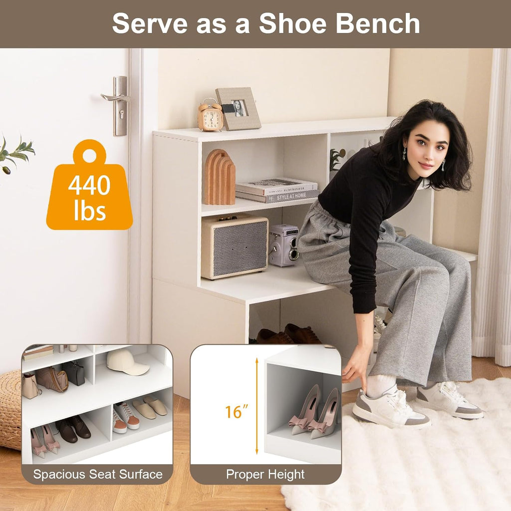 6-Cube Shoe Storage Bench
