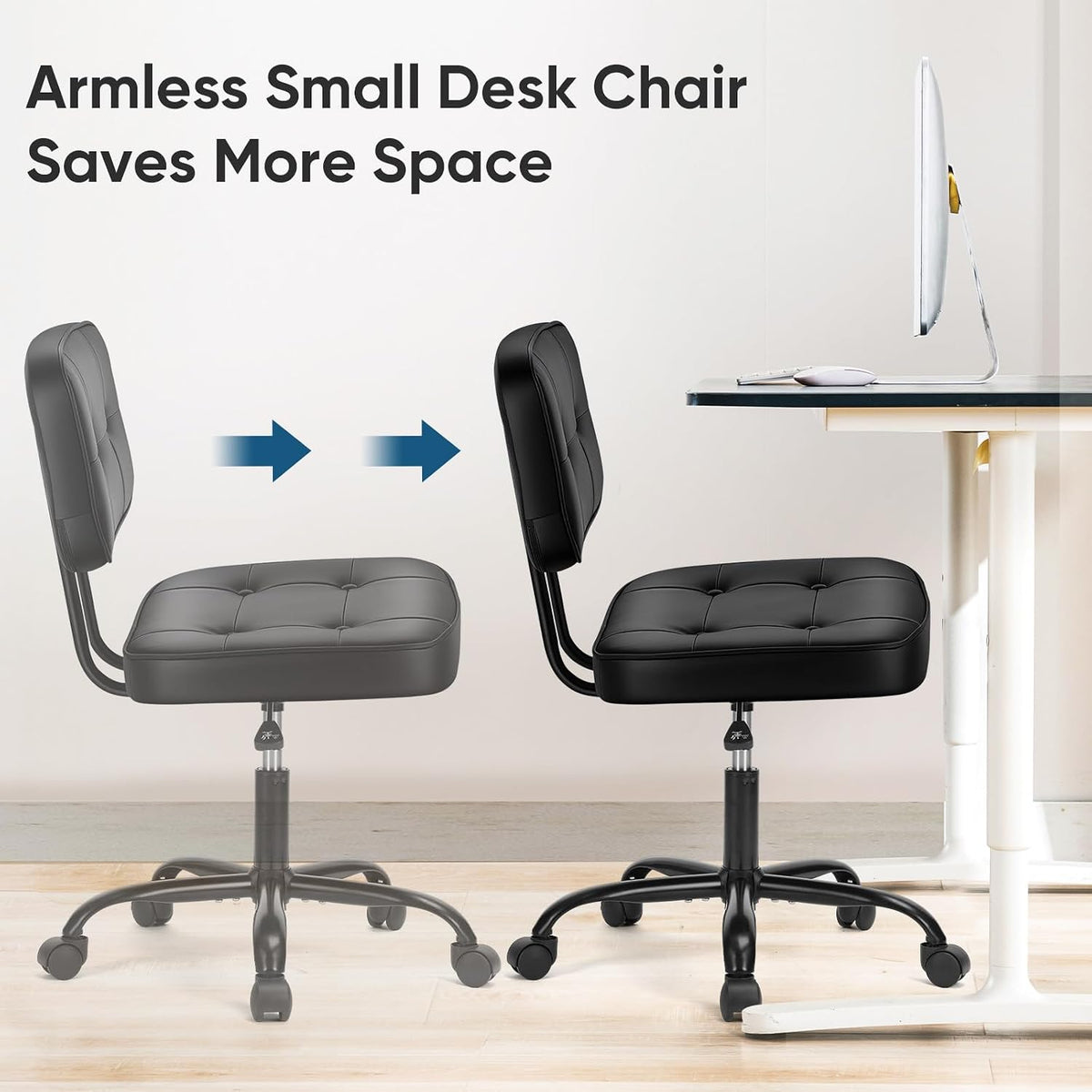 Armless Desk Chair
