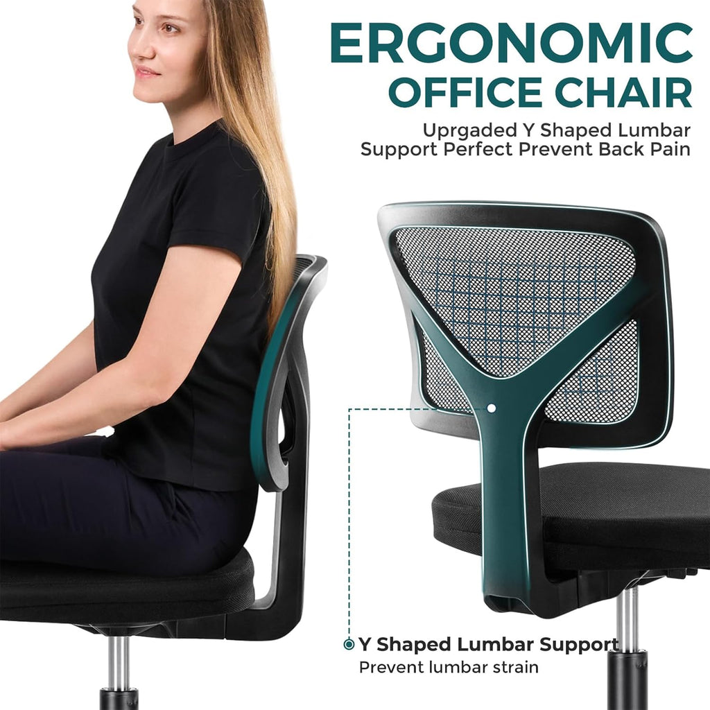 Armless Mesh Desk Chair