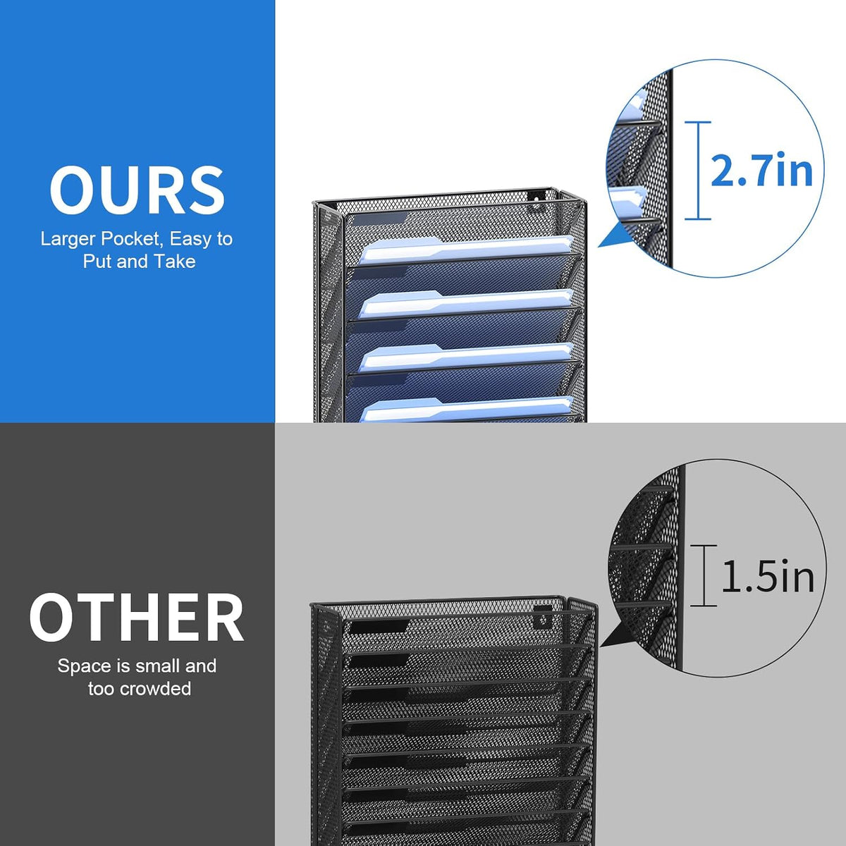 12-Tier Wall File Organizer