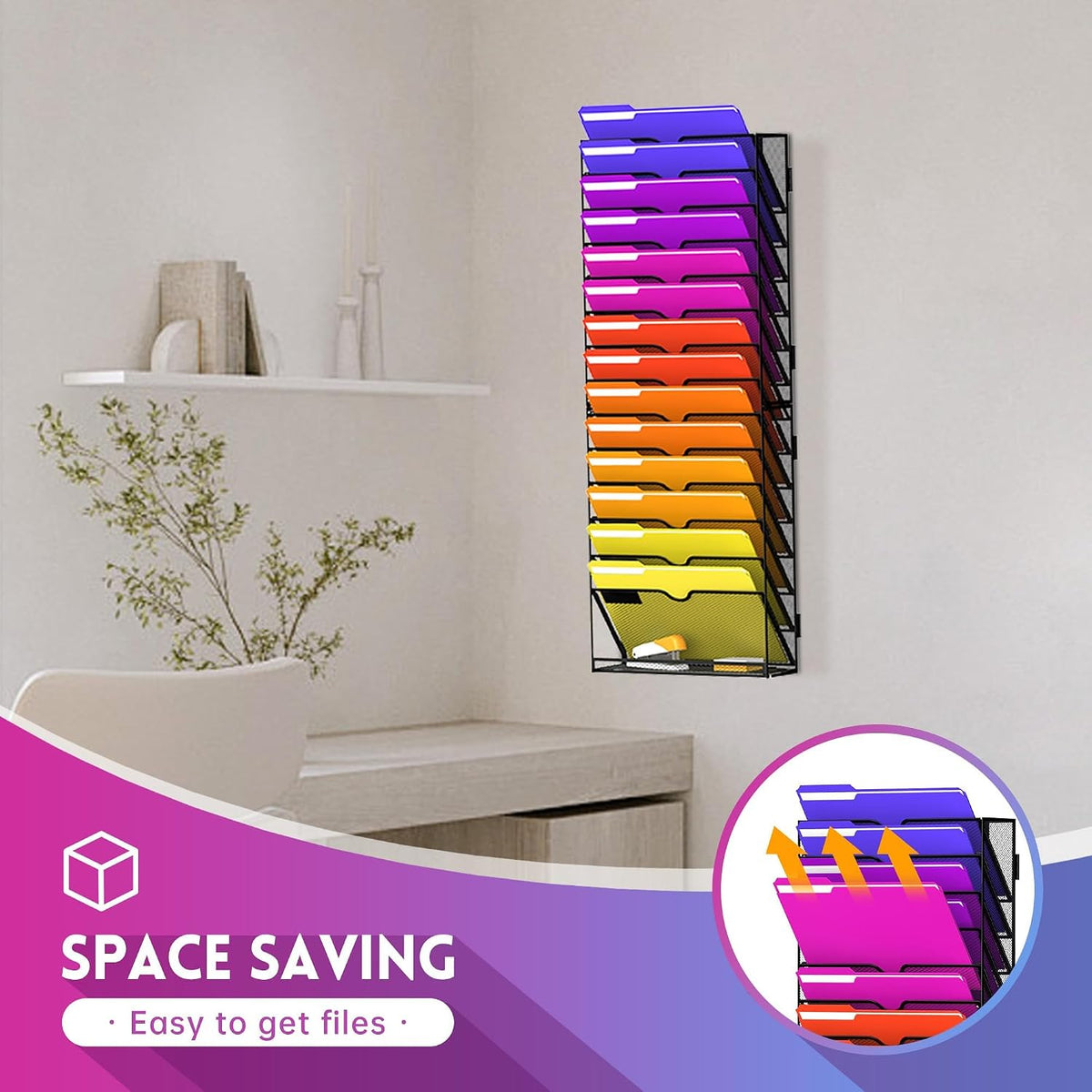 15-Tier Wall File Organizer