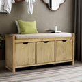Storage Bench with 3 Flip Cubbies