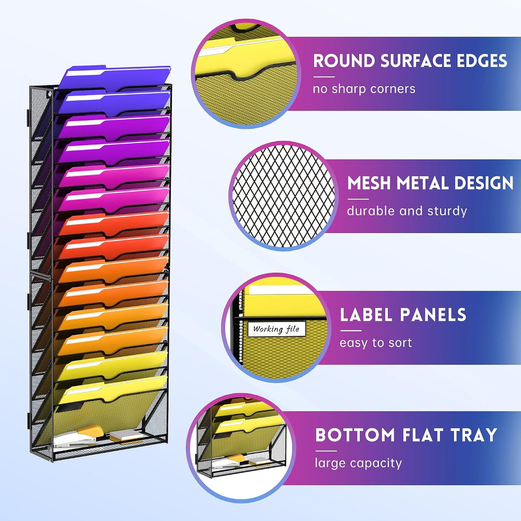 15-Tier Wall File Organizer