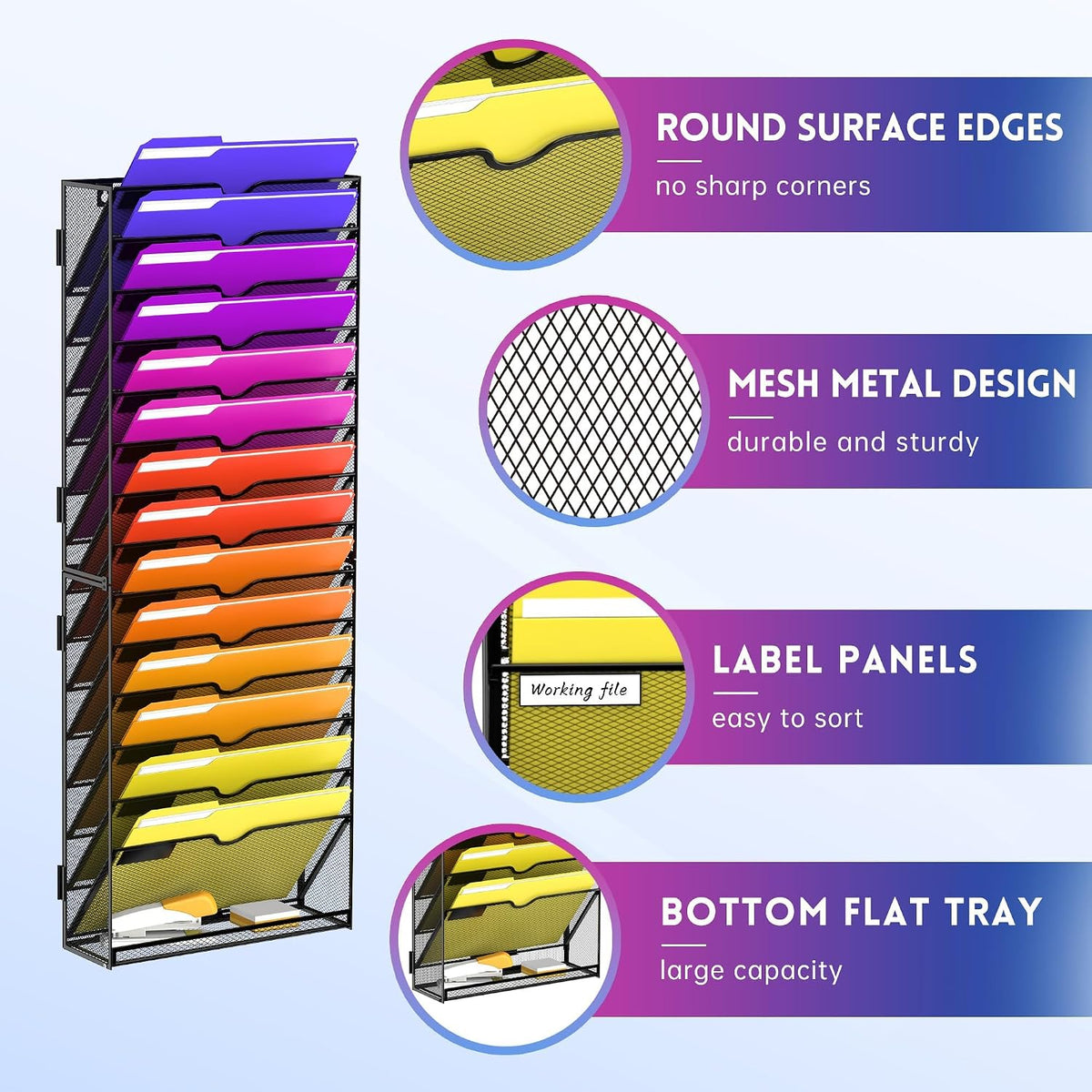 15-Tier Wall File Organizer