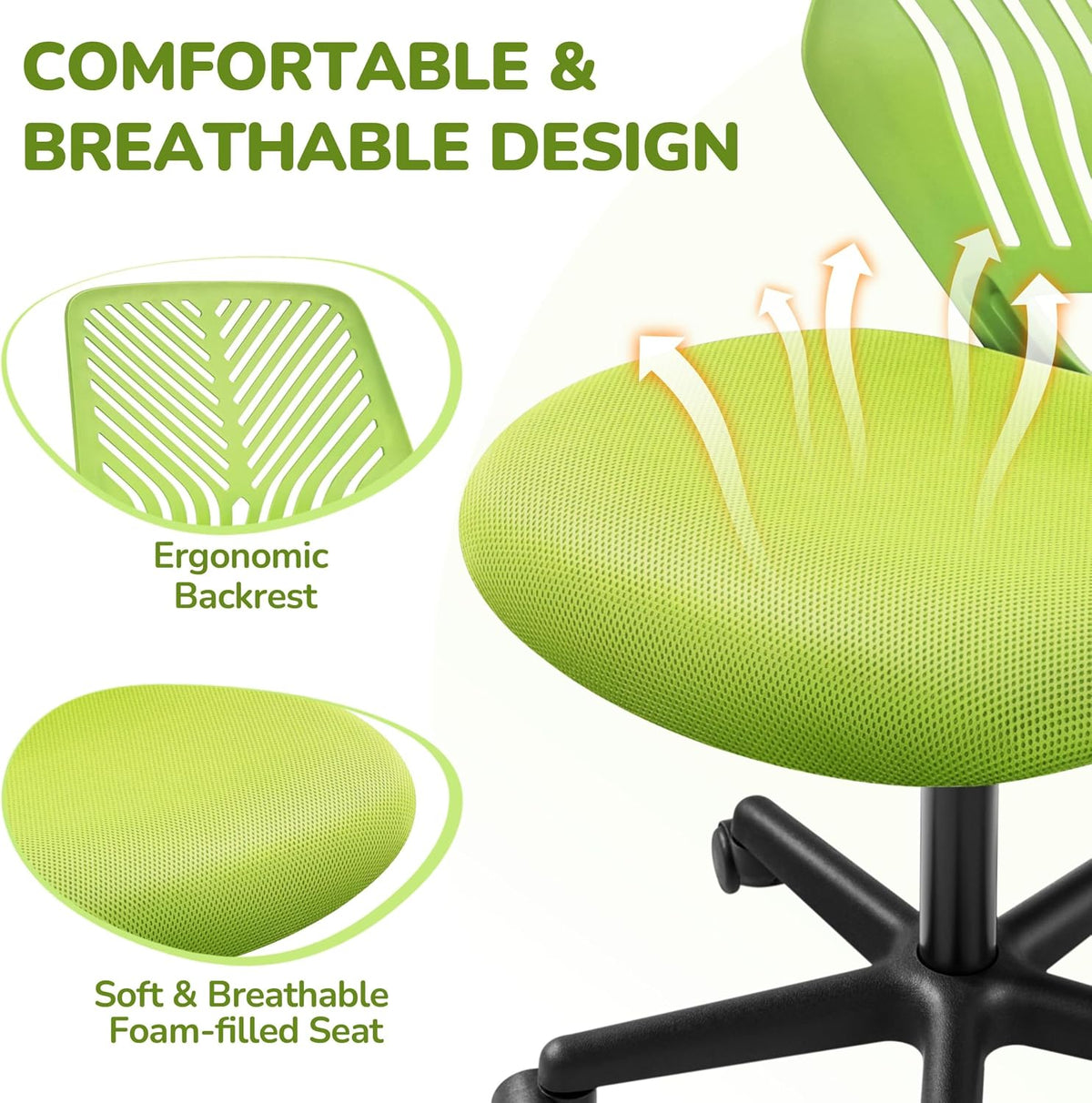 Armless Office Chair