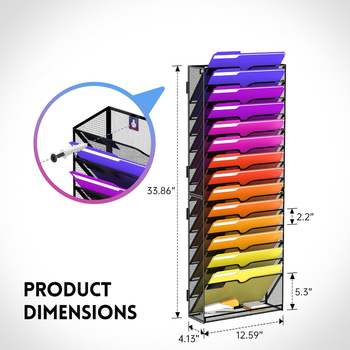15-Tier Wall File Organizer