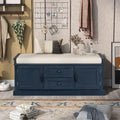 4-Door 2-Drawer Storage Bench
