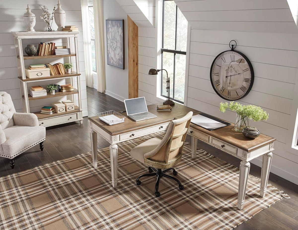 60" Farmhouse Desk Chipped White
